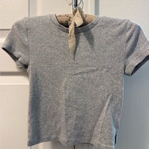 TNA Heather Gray Crop Top